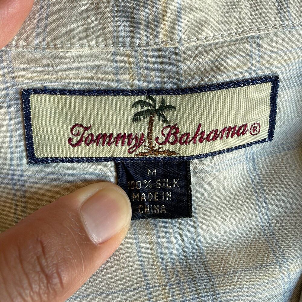 Tommy Bahama Men’s Size M 100% Silk Camp Shirts Lot of 3 Hawaiian Floral Plaid - Picture 5 of 16